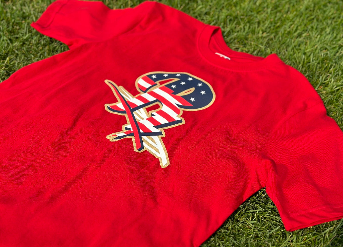 Scranton Wilke'sBarre RailRiders red Fourth of July Tee Scranton