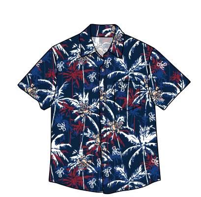 Scranton Wilkes-Barre RailRiders Hawaiian Shirt