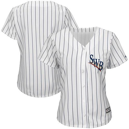 New York Yankees Jersey - By Majestic - Home White Pin Stripe